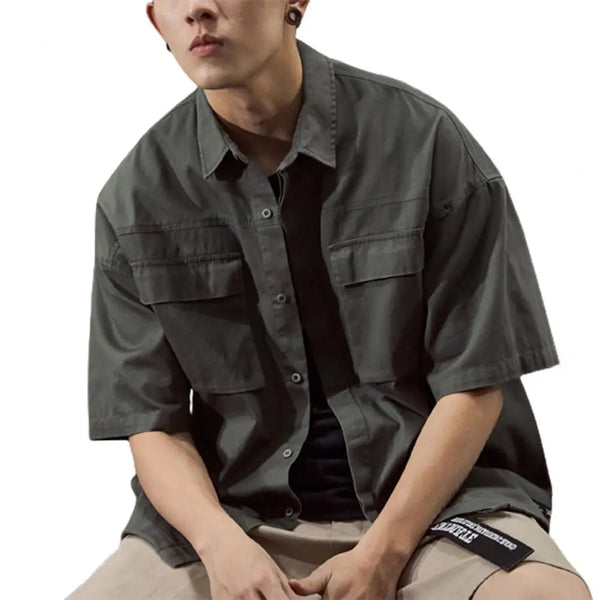Military Cargo Short Sleeve Shirt