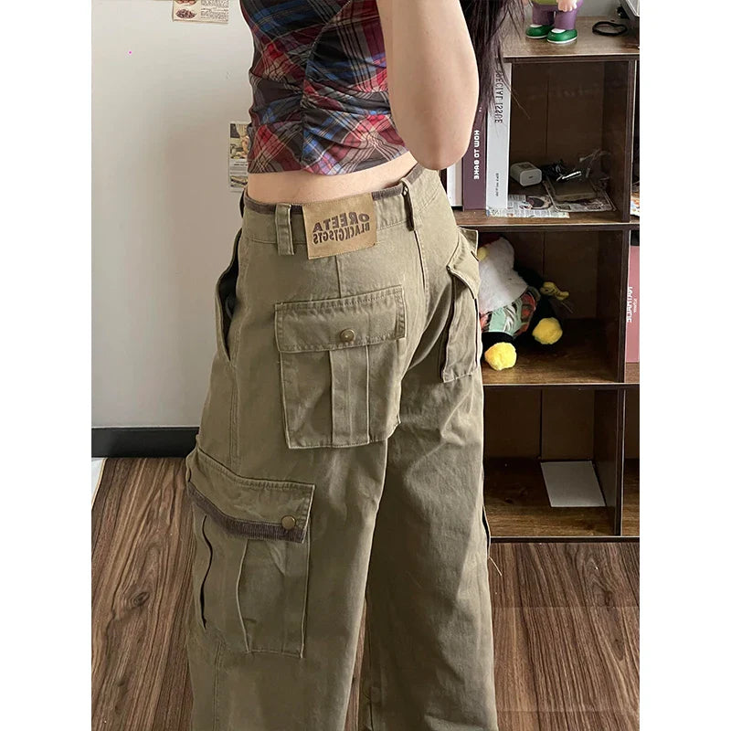 Retro American Loose Khaki Work Pants