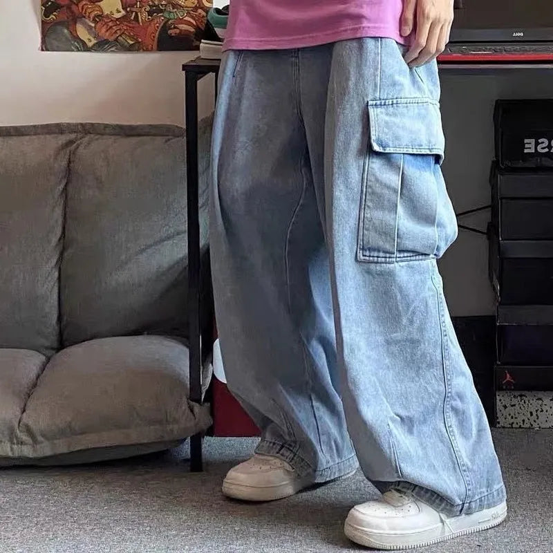 Baggy Cargo Denim Pants