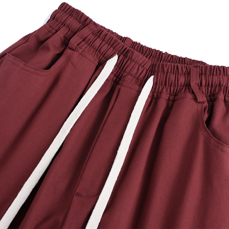 Drawstring Solid Cargo Pants