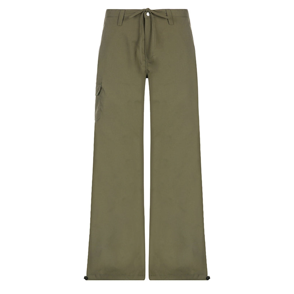 Low Waist Drawstring Cargo Pants