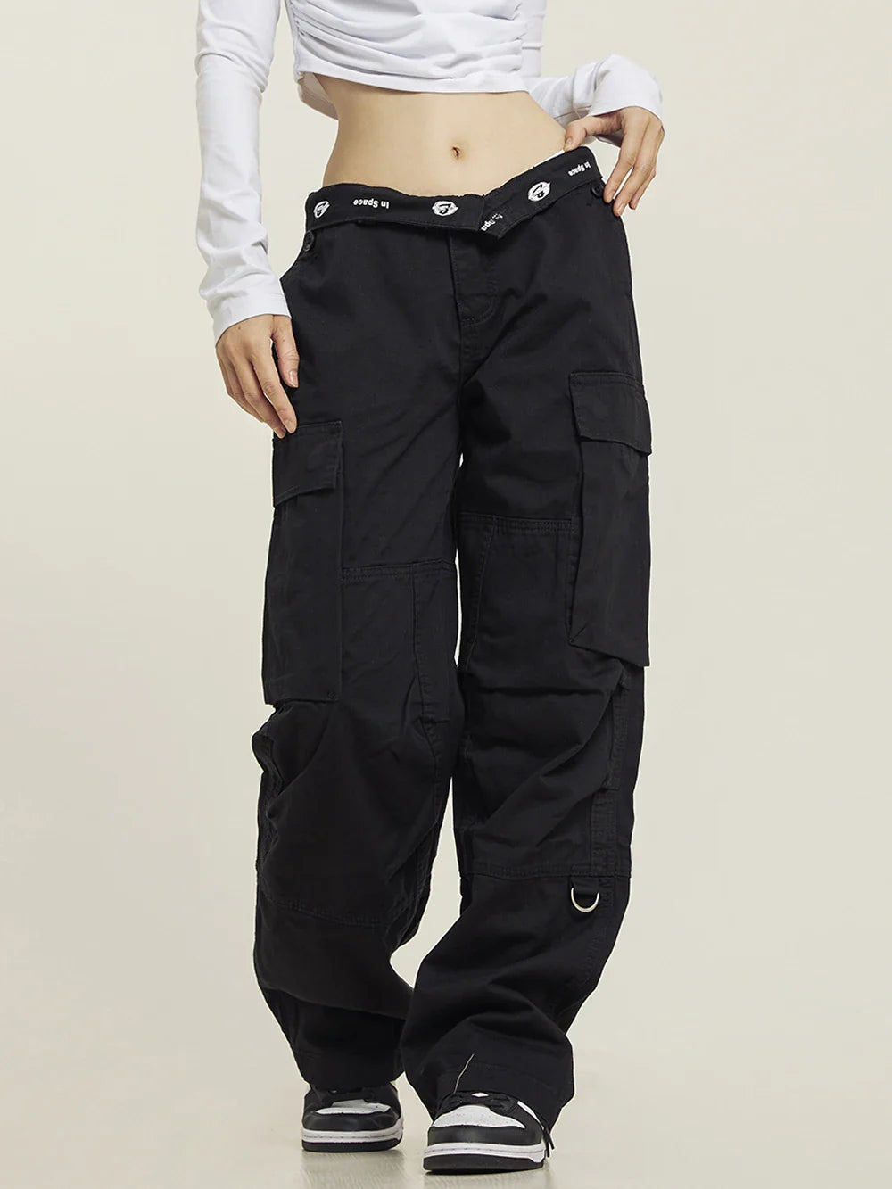 Y2k Baggy Turned-down Cargo Pants