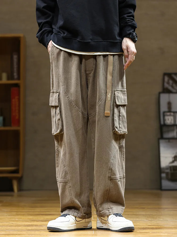 Loose Straight Multi-Pockets Cargo Pants