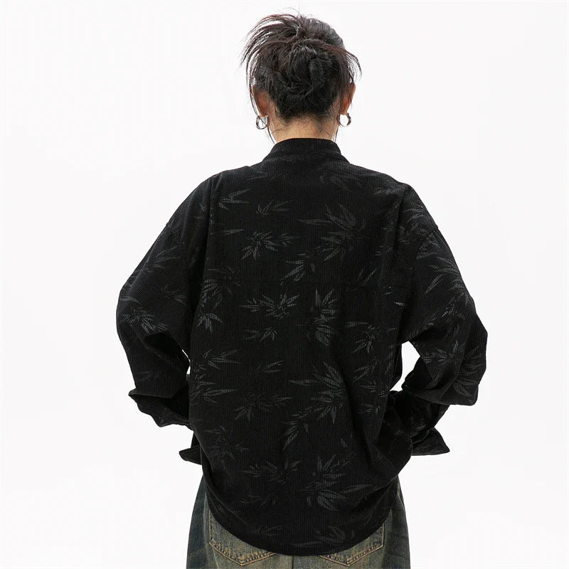 Luxury Chinese Style Printed Long Shirt