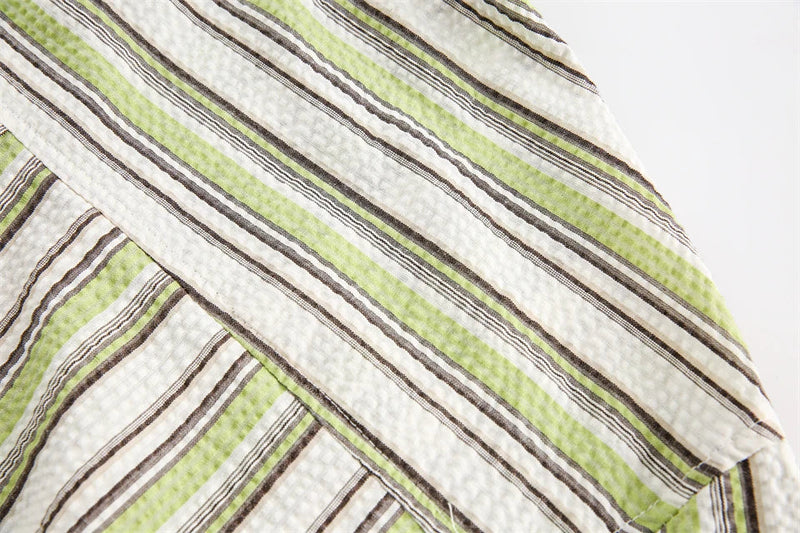 Striped Short-Sleeve Women's Shirt