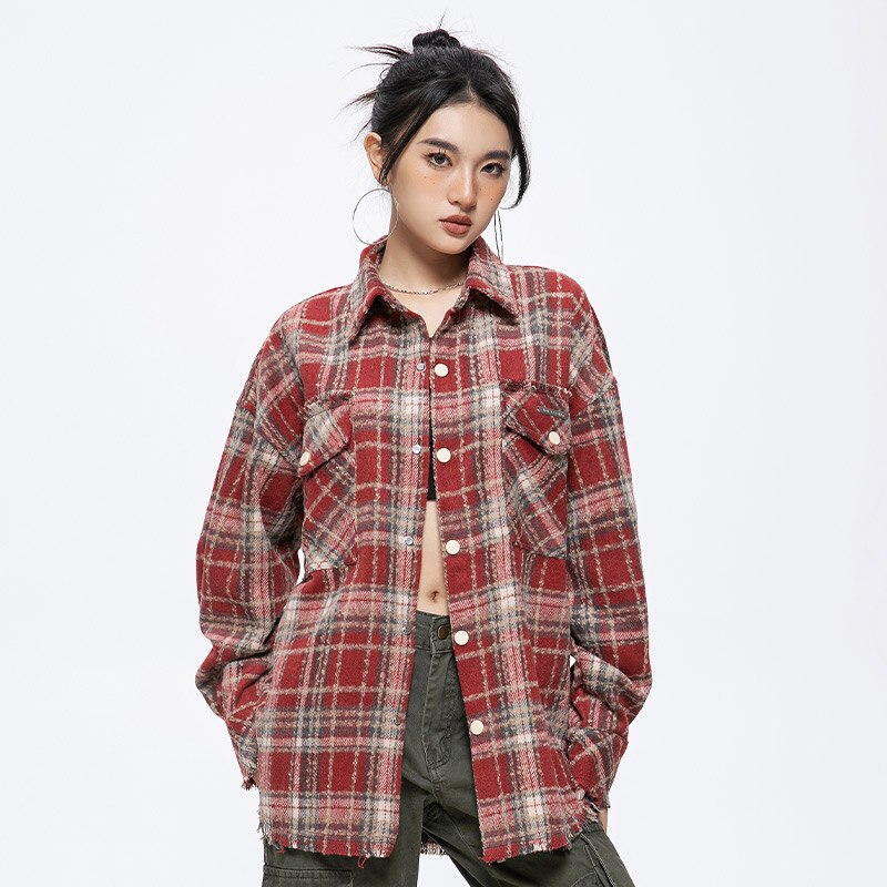 Loose Plaid Shirt