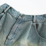 Divine Print Denim Shorts