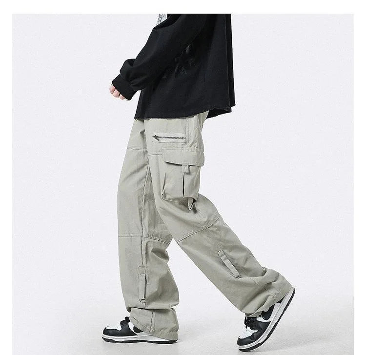 Oversized Zipper Cargo Pants