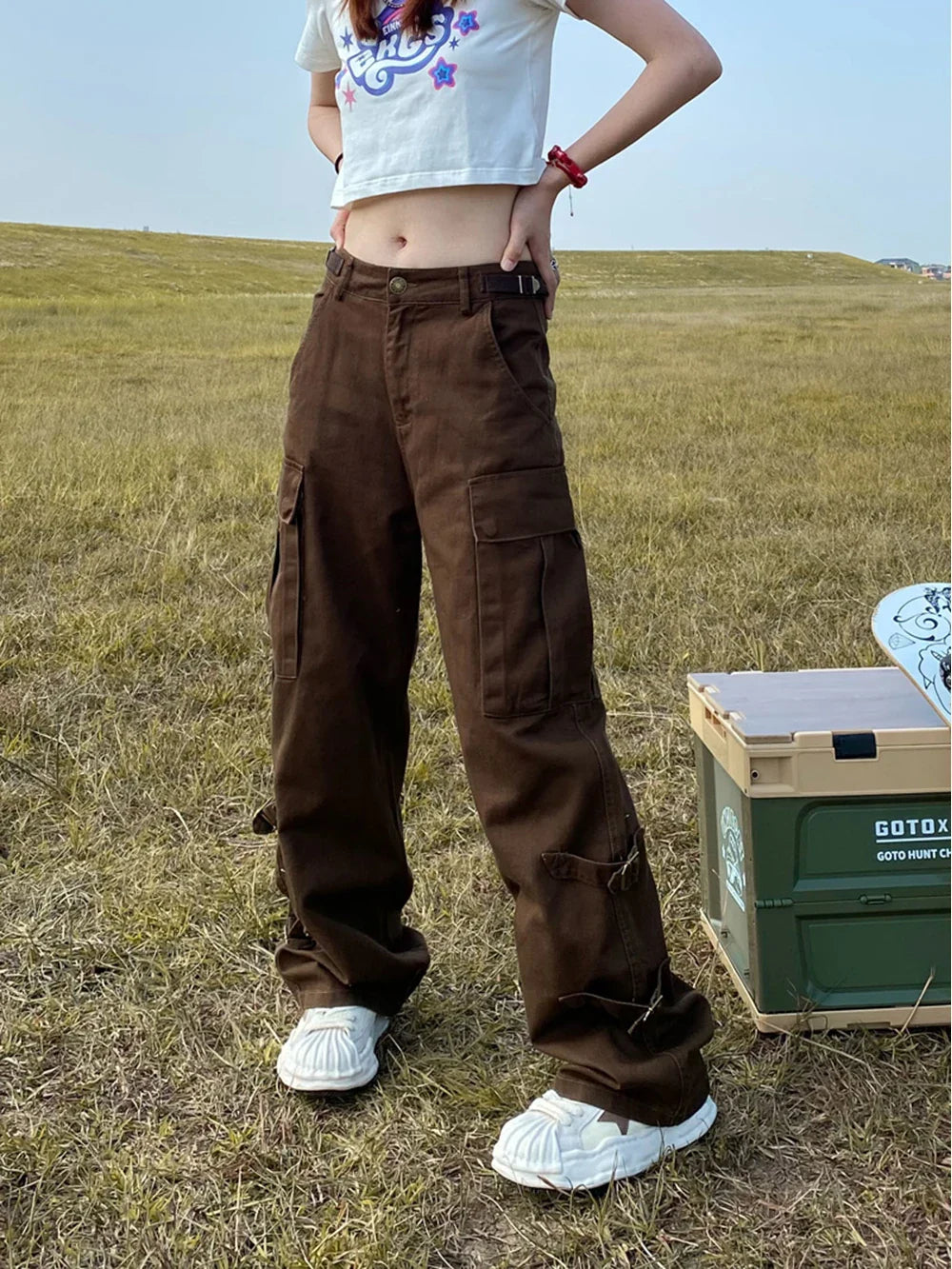 Y2k Baggy Straight Leg Cargo Pants