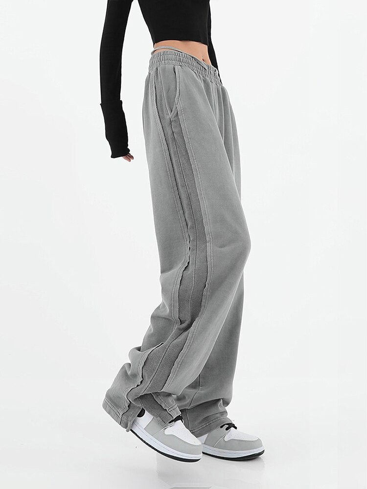 Versatile Wide-leg High Waist Sweatpants