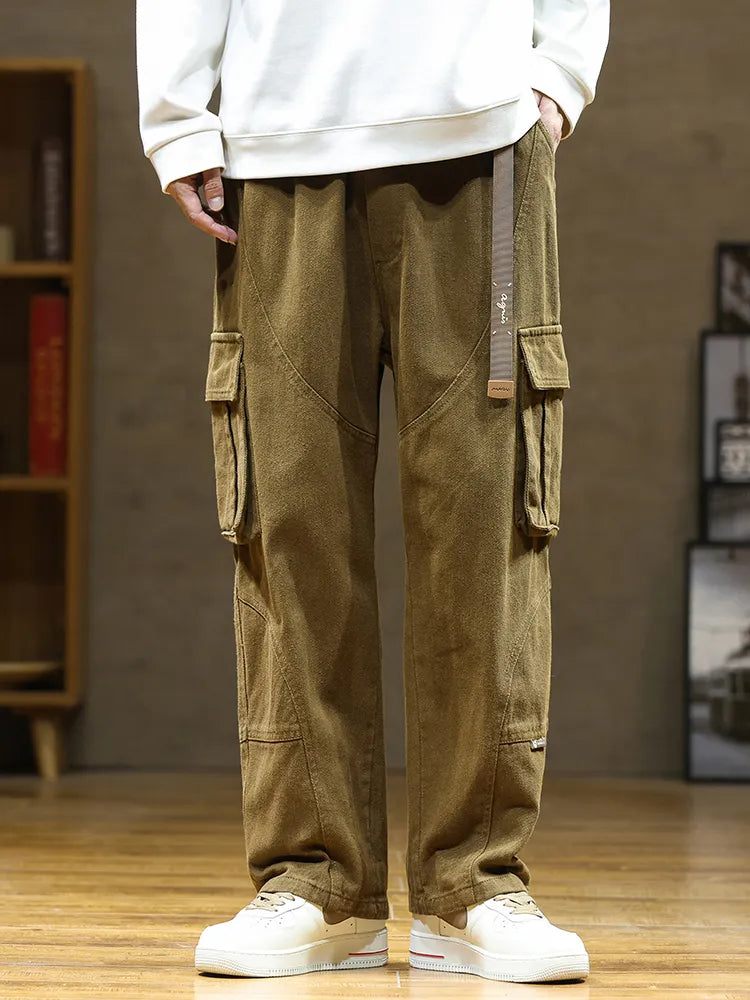 Loose Straight Multi-Pockets Cargo Pants