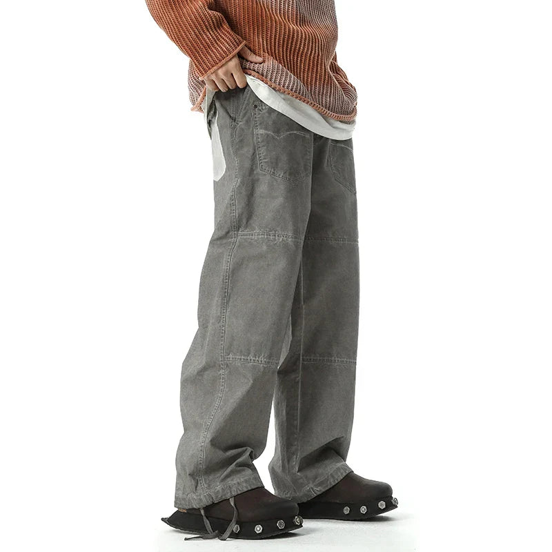 Vintage Wash Cotton Cargo Pants