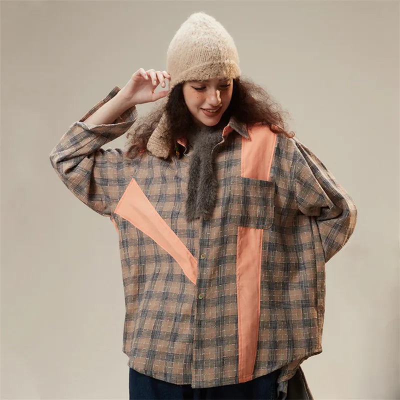 Patchwork Plaid Shirt