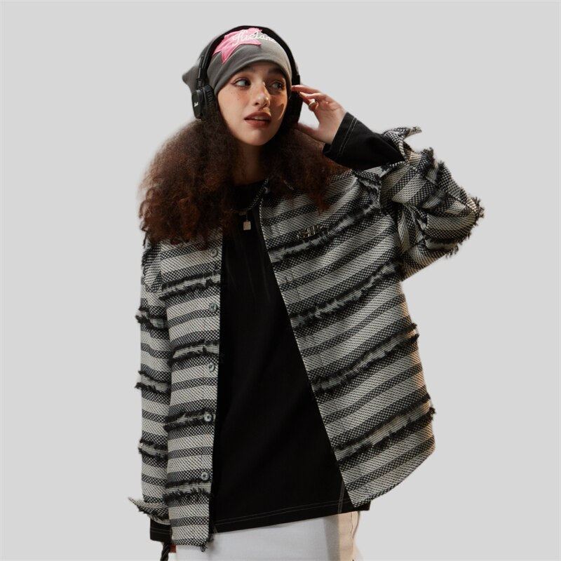 Stripped Distressed Shirt