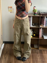 Retro American Loose Khaki Work Pants
