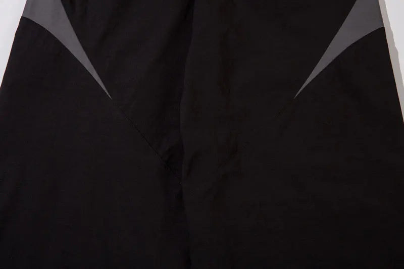 Y2K Black Patchwork Pants