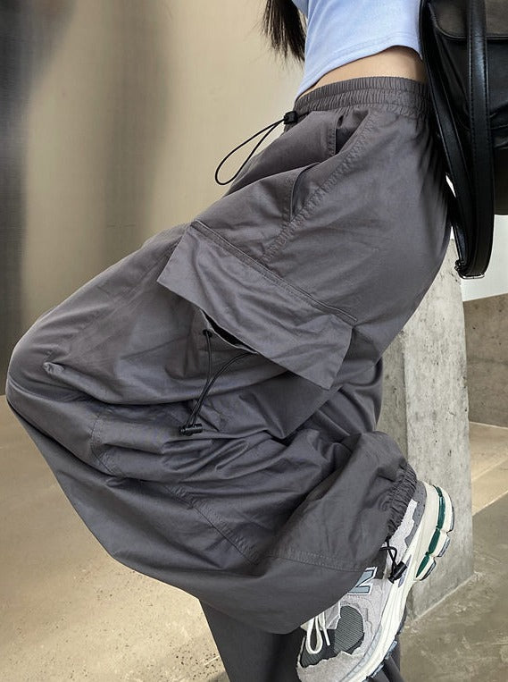 High-Waist Wide-Leg Cargo Pants