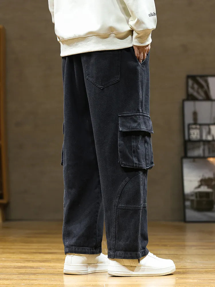 Loose Straight Multi-Pockets Cargo Pants