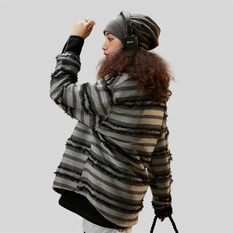 Stripped Distressed Shirt