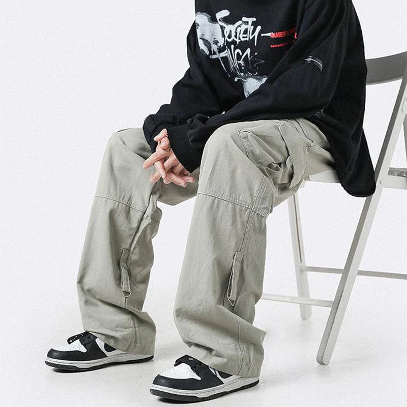 Oversized Zipper Cargo Pants
