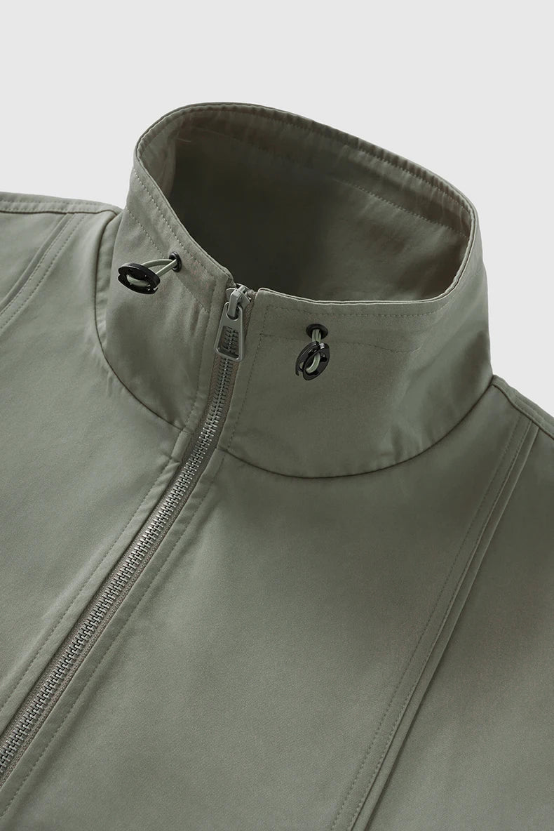 Sleeveless Zip-Up Vest