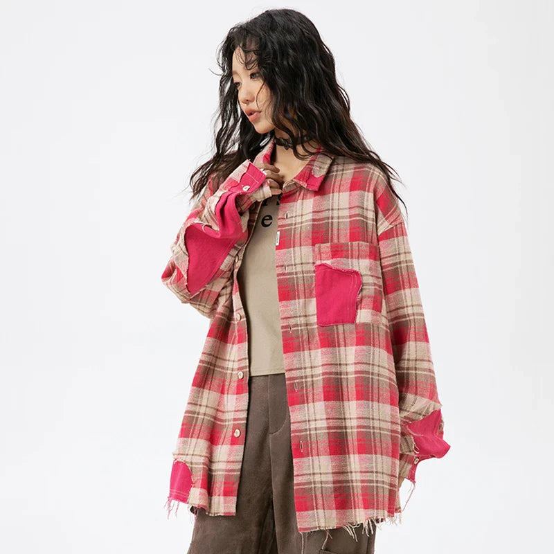 Plaid Reversible Long Sleeve Shirt