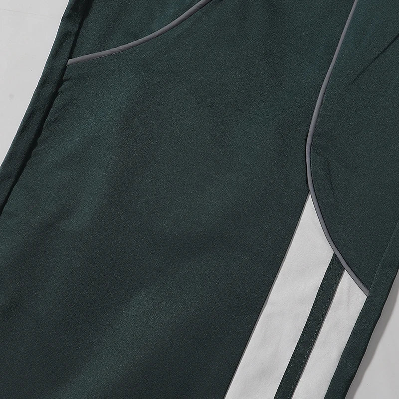 Elastic Waist Baggy Striped Joggers