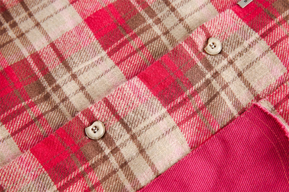 Plaid Reversible Long Sleeve Shirt