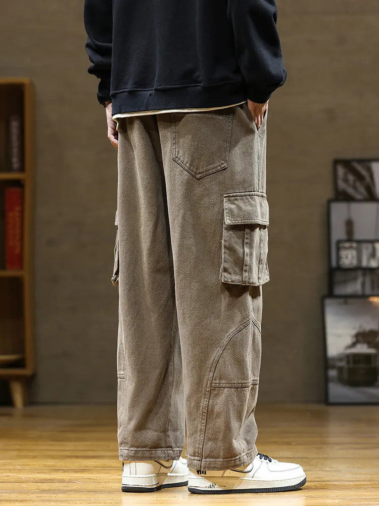 Loose Straight Multi-Pockets Cargo Pants