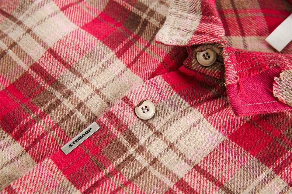 Plaid Reversible Long Sleeve Shirt
