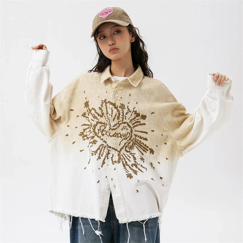 Elegant Embroidered Loose Shirt