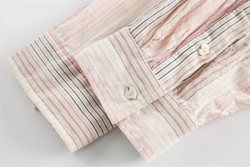 Heart Embroidery Long Sleeve Shirt