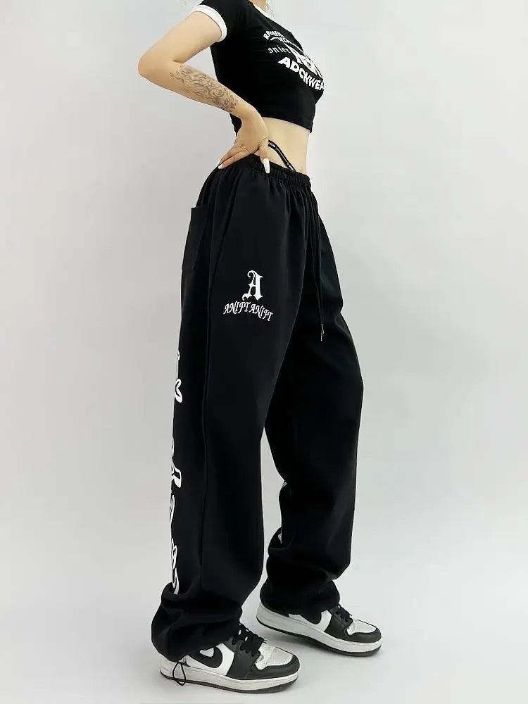 Y2K Loose Graphic Sweatpants