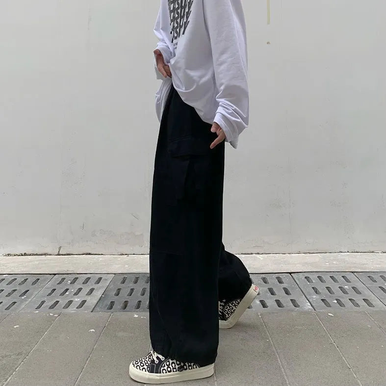 Wide-leg Baggy Cargo Pants