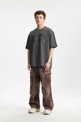 No Fishing Graphic Print Summer T-Shirt