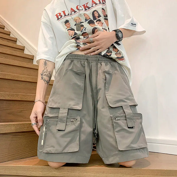 Retro Japanese Cargo Pocket Shorts