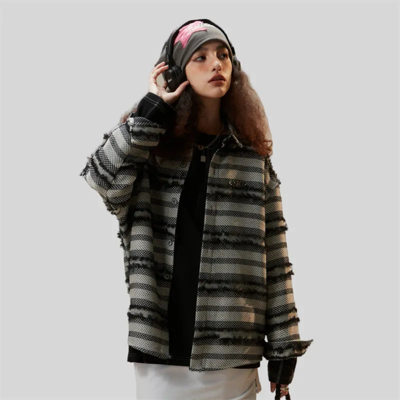 Stripped Distressed Shirt