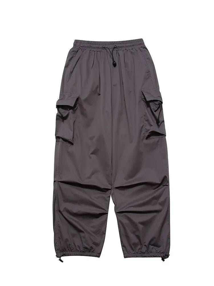 Y2K Parachute Black Cargo Pants