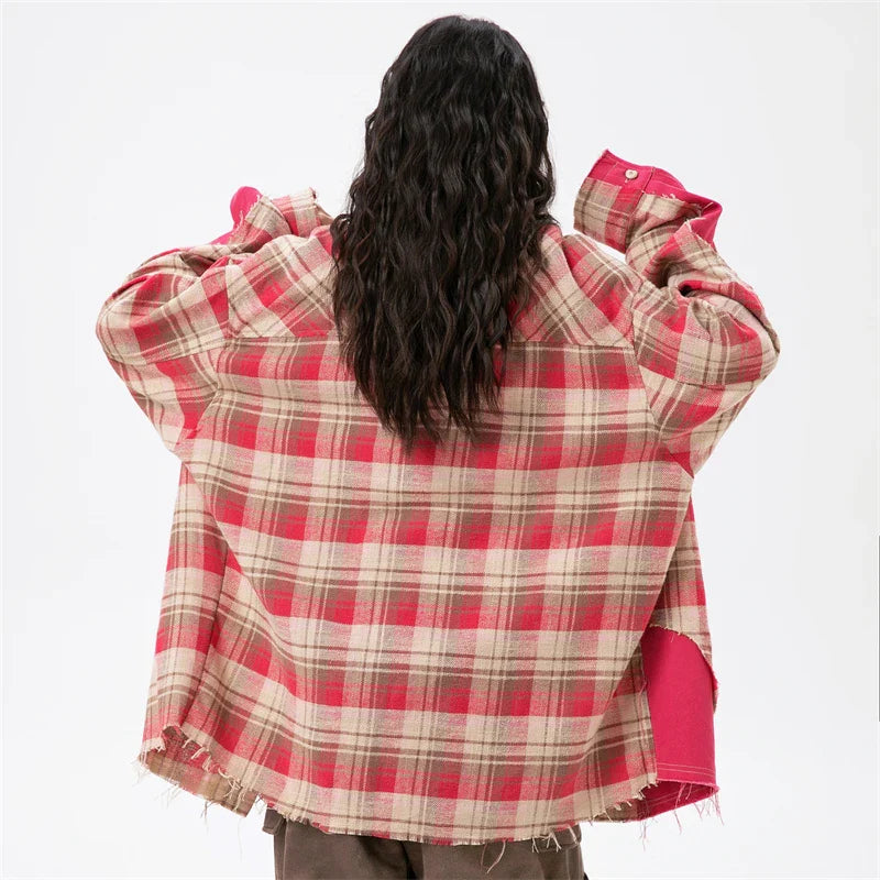 Plaid Reversible Long Sleeve Shirt
