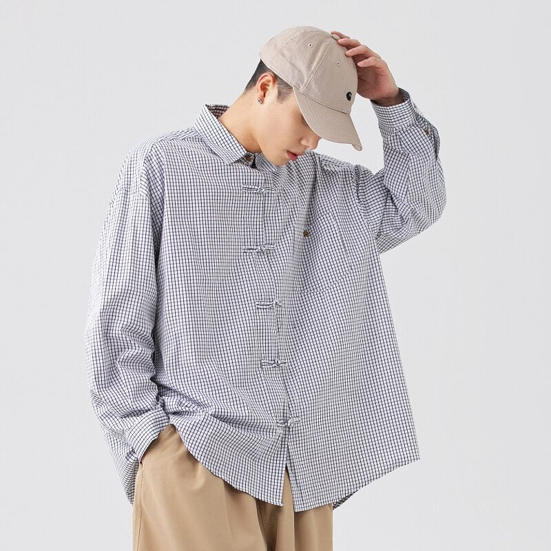 Oversized Plaid Light Shirt