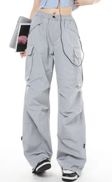 Loose Fit Cargo Denim Pants