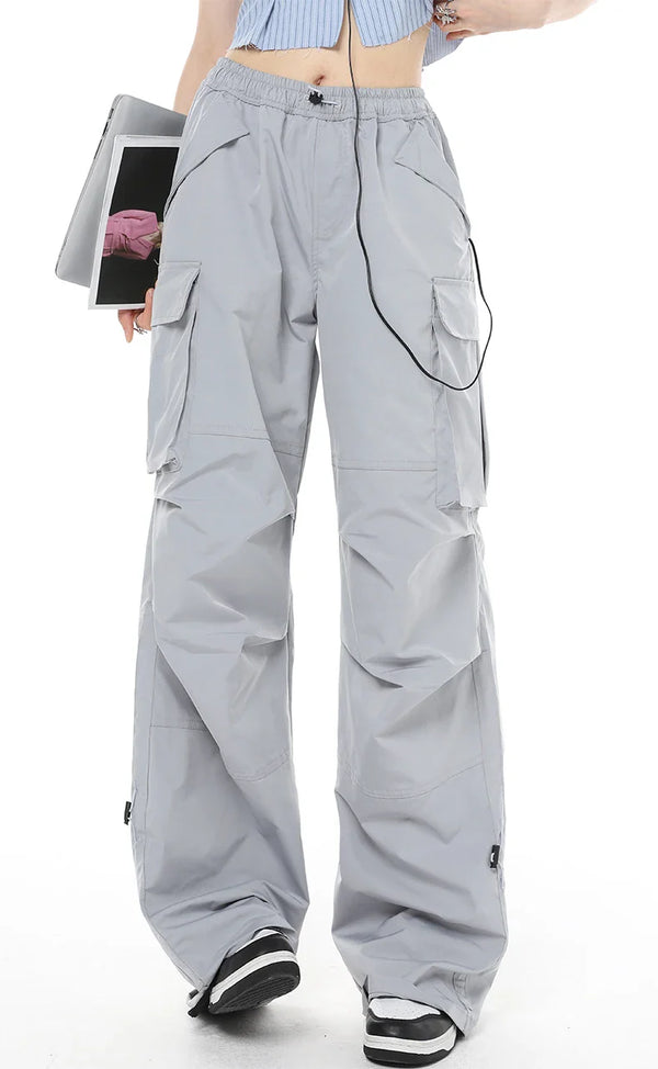 Loose Fit Cargo Denim Pants