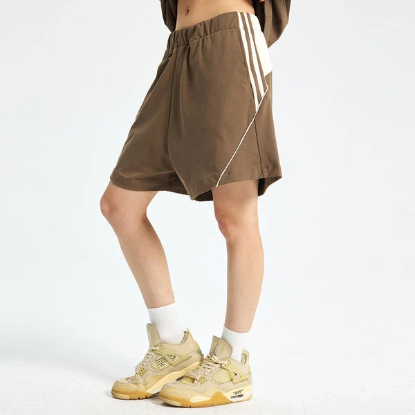Baggy Patchwork Striped Shorts