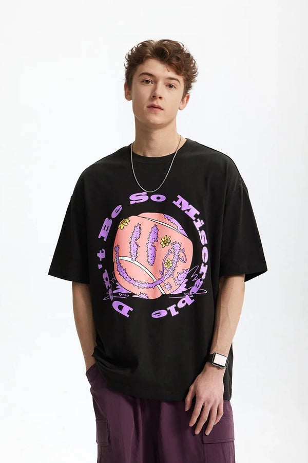 Smiley Summer Serve Up Positivity T-Shirt