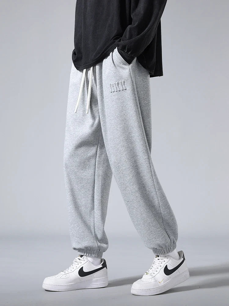Model wearing the grey Elastic Cuff Lounge Pants