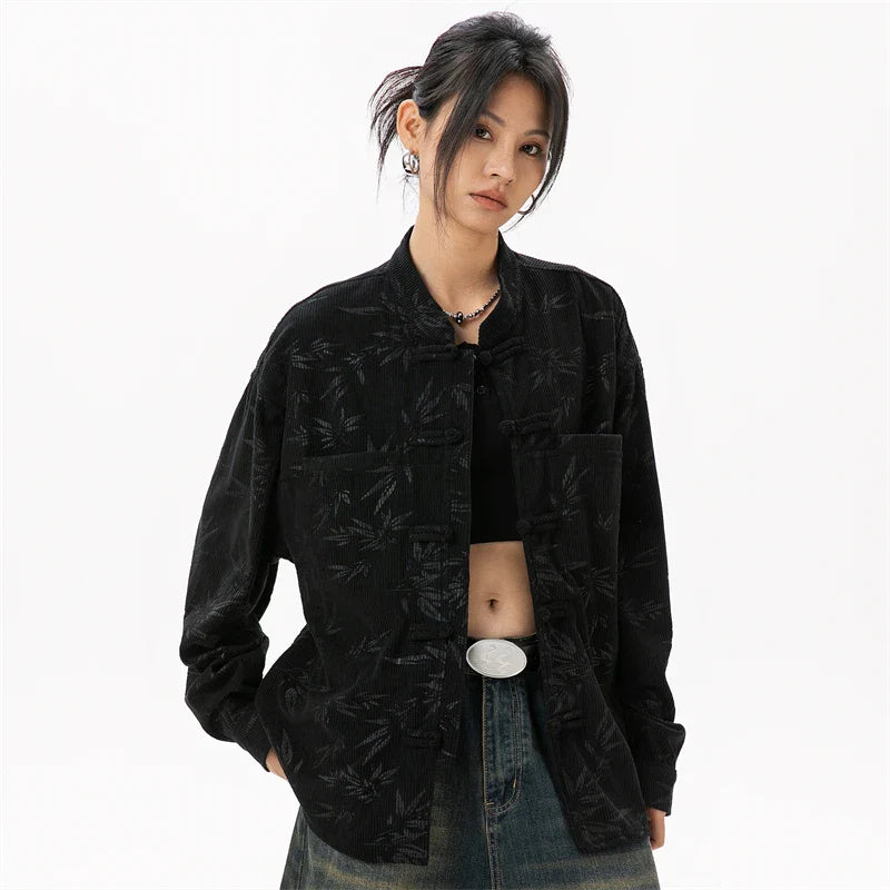 Luxury Chinese Style Printed Long Shirt