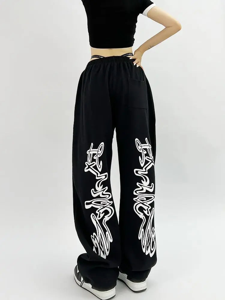 Y2K Loose Graphic Sweatpants