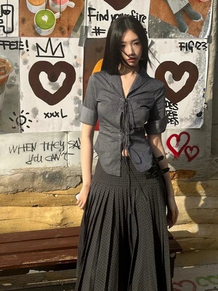 Tie-Front Button-Up Shirt