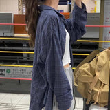 Oversized Plaid Button-Up Shirt