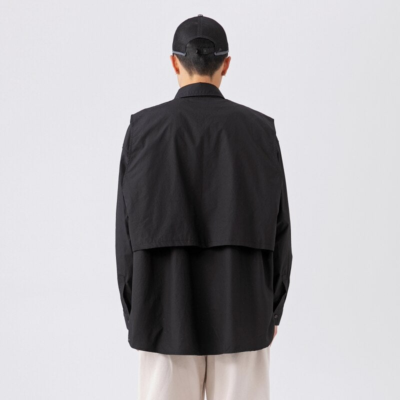 Oversized Solid Color Blank Shirt